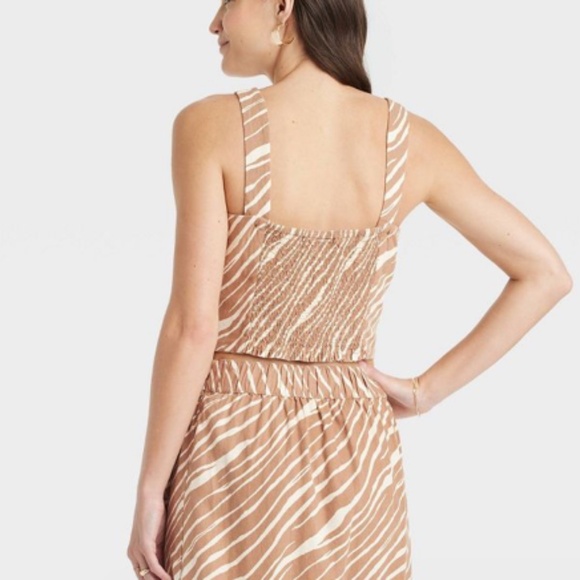 Women's Linen Slim Fit Tank Top Zebra Striped Animal Print Hipster Summer Blouse - Picture 2 of 3